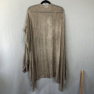 Free People Sweater Womens Large Brown Daydreamer Kimono Boho Topper Fairy Grung